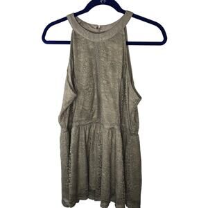 Torrid Atmosphere Lace Halter Peplum Sleeveless Top Size 00. NWT